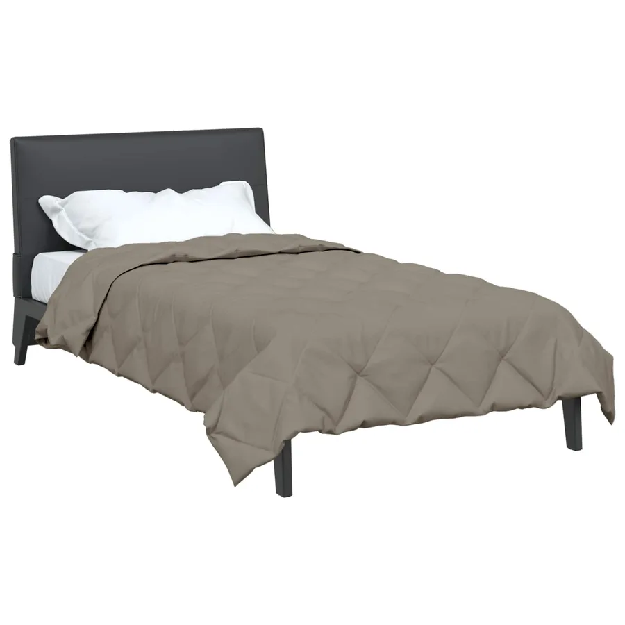 Duvet d'été simple Gris clair 200 x 155 cm Microfibre - 3