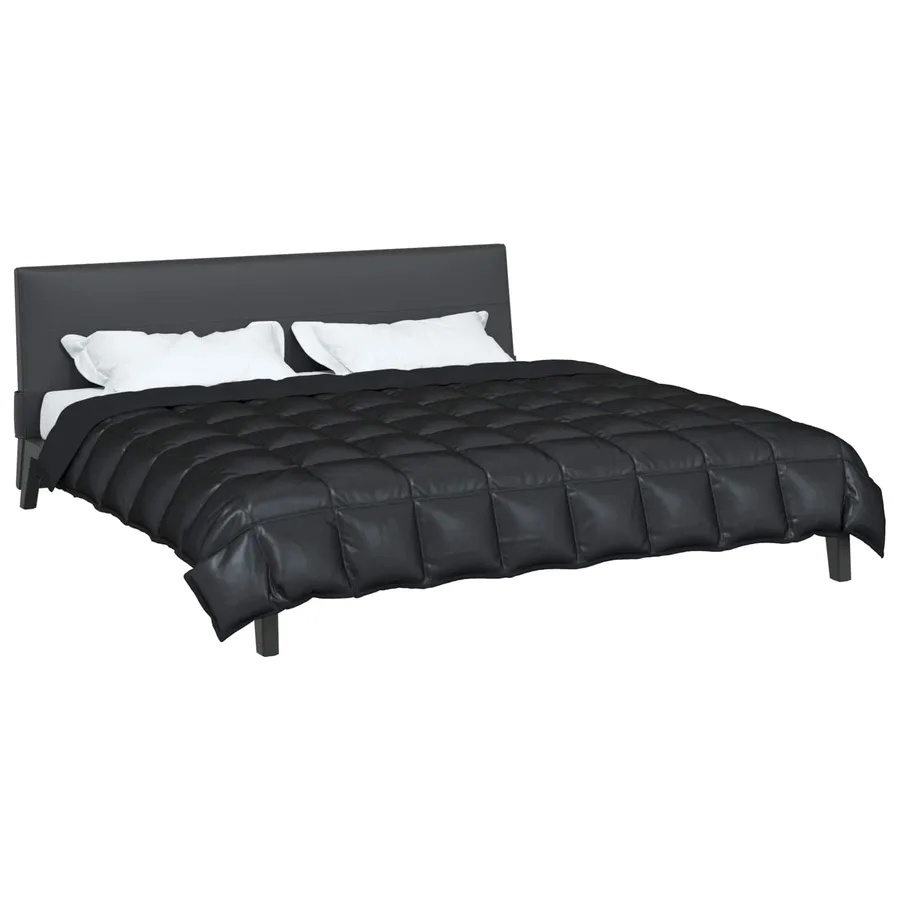 Duvet d'hiver Noir 200 x 200 cm Satin et Microfibre - 3