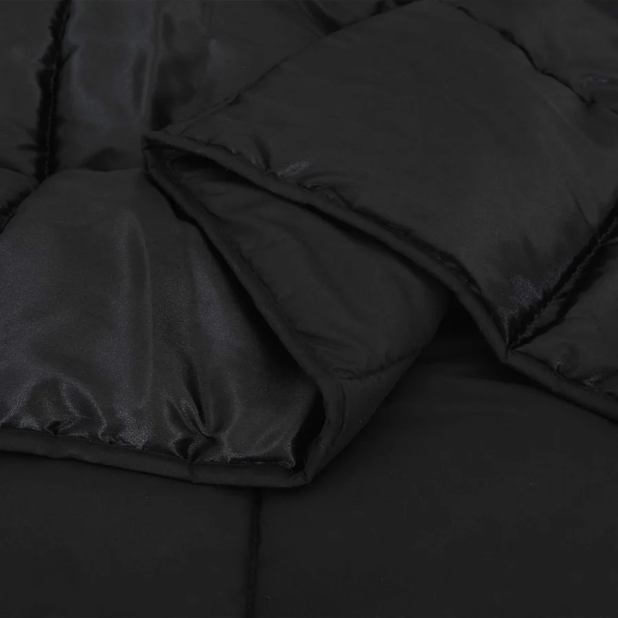 Duvet d'hiver Noir 200 x 200 cm Satin et Microfibre - 5