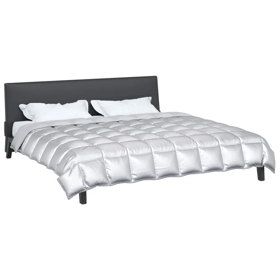 Duvet d'hiver Argenté 220 x 260 cm Satin et Microfibre - 3