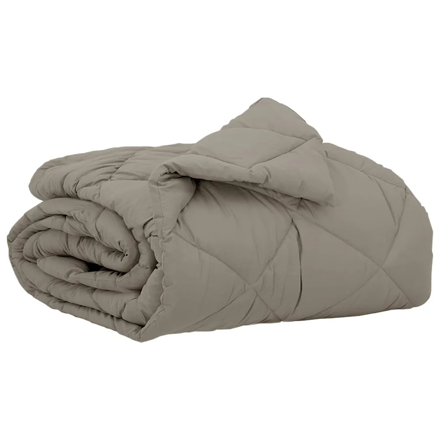 Duvet d'été simple Gris clair 200 x 135 cm Microfibre - 2