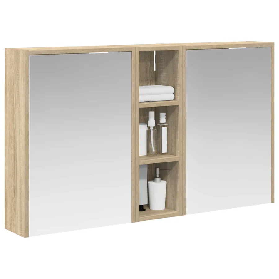 Ensemble de Meubles de Salle de Bain 3 pcs 106 x 16 x 62,5 cm - 3