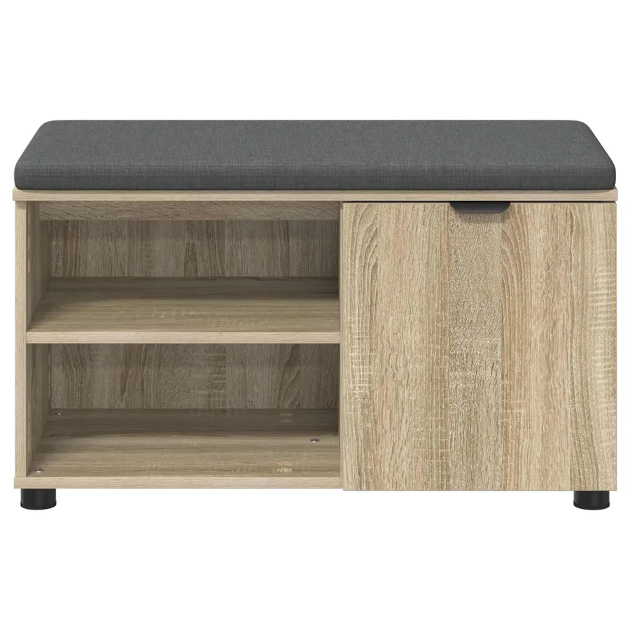 Banc d'entrée avec coussin Chêne Sonoma 80 x 38 x 46 cm - 6