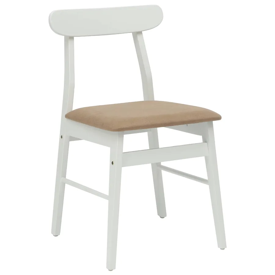 Chaise de salle à manger 2 pcs Blanc et marron - 4