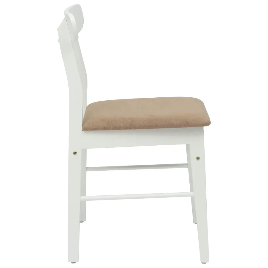 Chaise de salle à manger 2 pcs Blanc et marron - 6