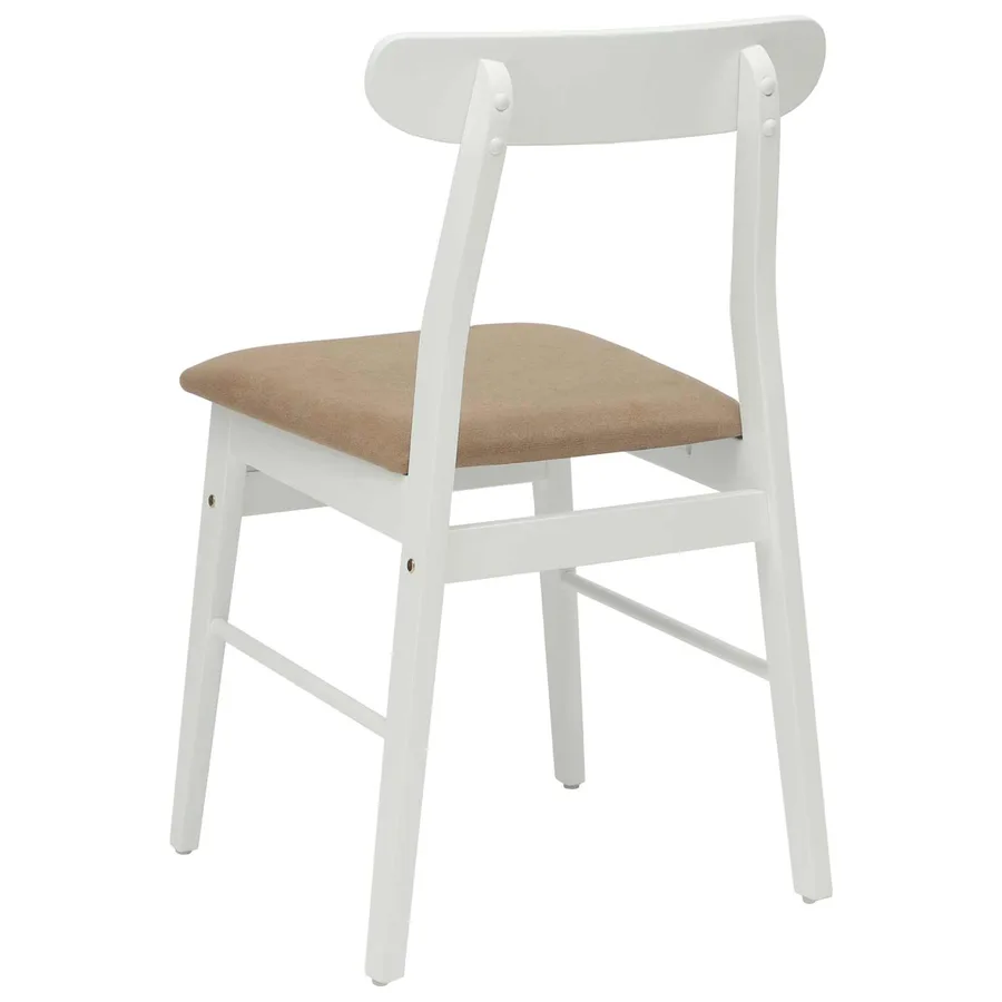 Chaise de salle à manger 2 pcs Blanc et marron - 7