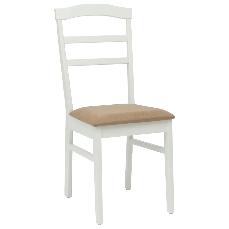 Chaise de salle à manger 2 pcs Blanc et marron - 4