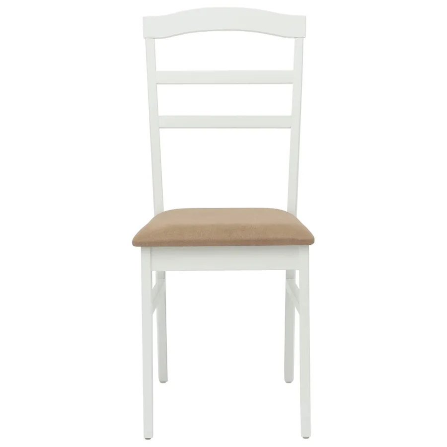 Chaise de salle à manger 2 pcs Blanc et marron - 5