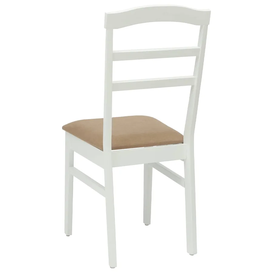 Chaise de salle à manger 2 pcs Blanc et marron - 7