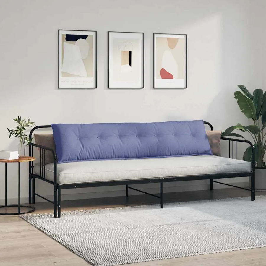 Coussin de Dos Bleu denim 200 x 19 x 50 cm tissu - 4