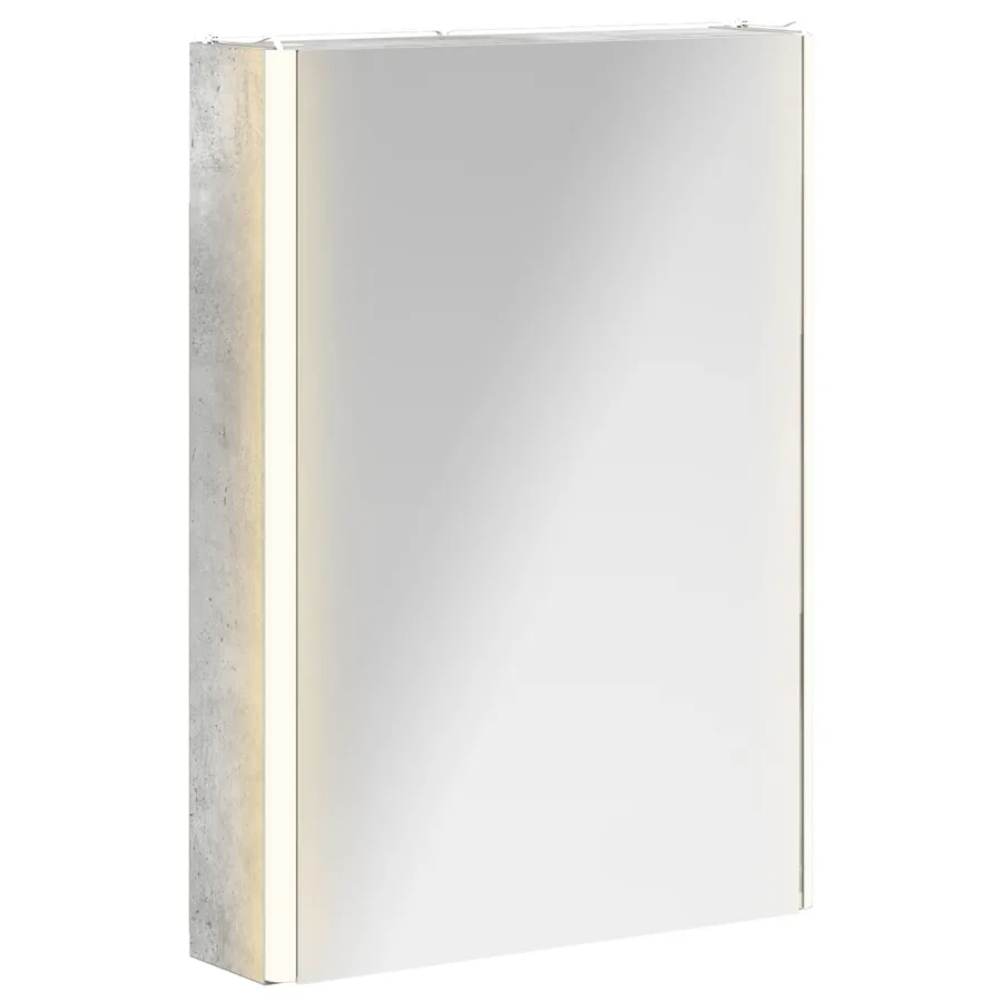 Armoire Miroir de Salle de Bain Gris béton 43 x 11,5 x 60,5 cm - 2