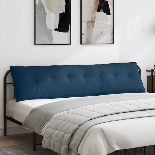 Coussin de Dos Bleu 200 x 19 x 50 cm tissu