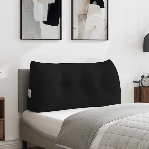 Coussin de Dos Noir 100 x 24 x 50 cm tissu