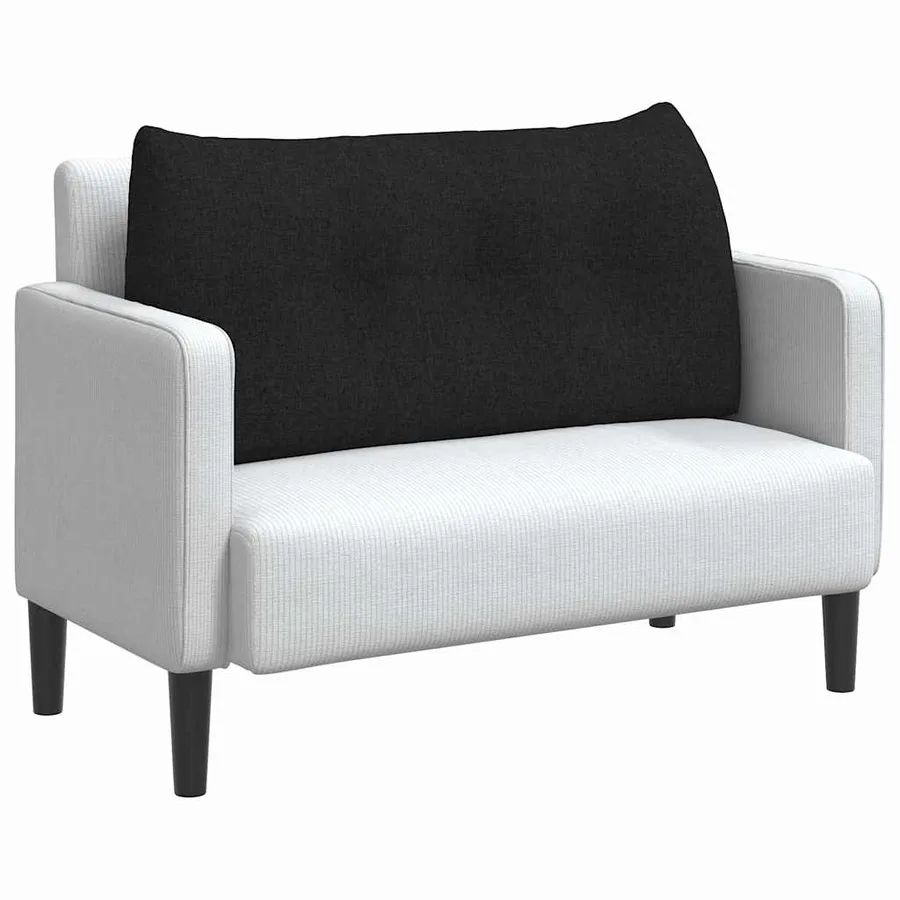 Coussin de Dos Noir 100 x 24 x 50 cm tissu - 3