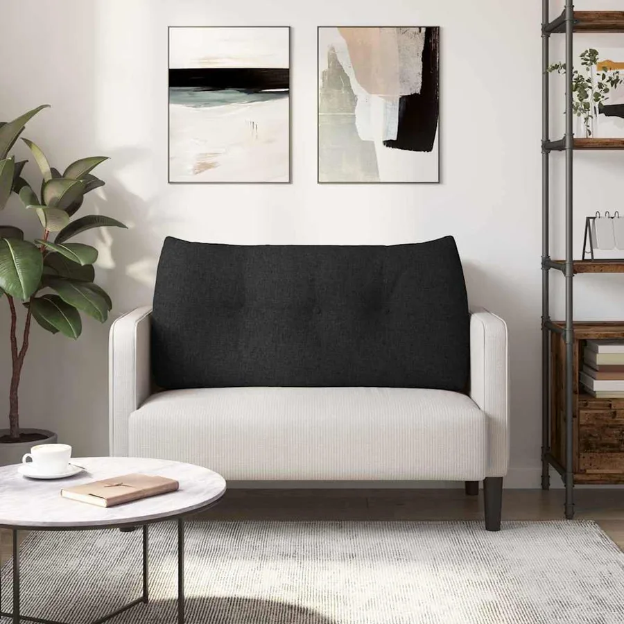 Coussin de Dos Noir 100 x 24 x 50 cm tissu - 4