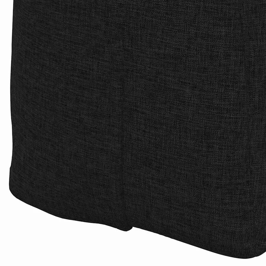 Coussin de Dos Noir 100 x 24 x 50 cm tissu - 9