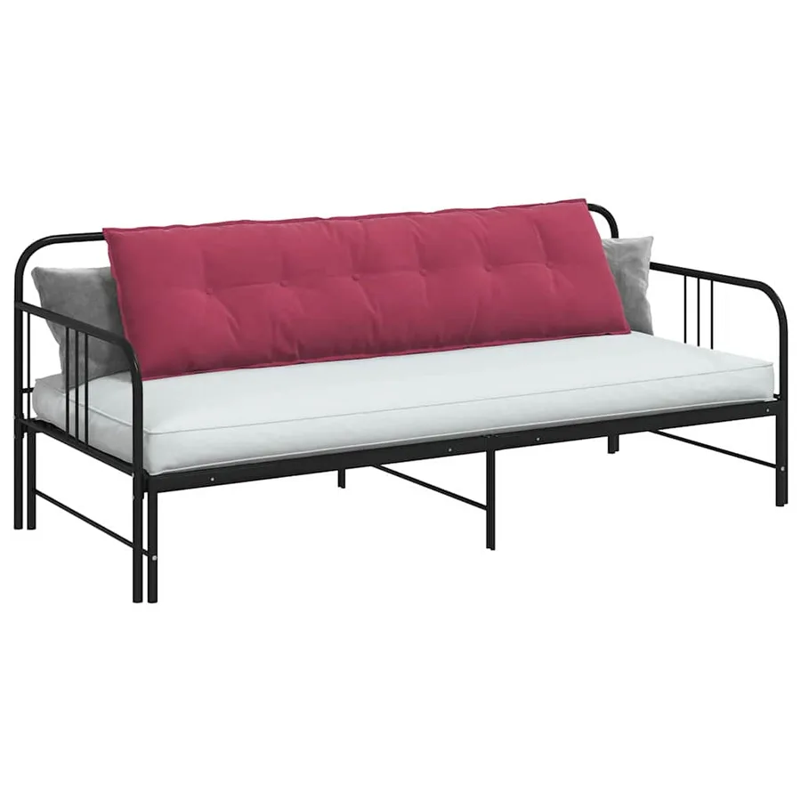 Coussin de Dos Bordeaux 180 x 50 cm Tissu en velours côtelé - 3