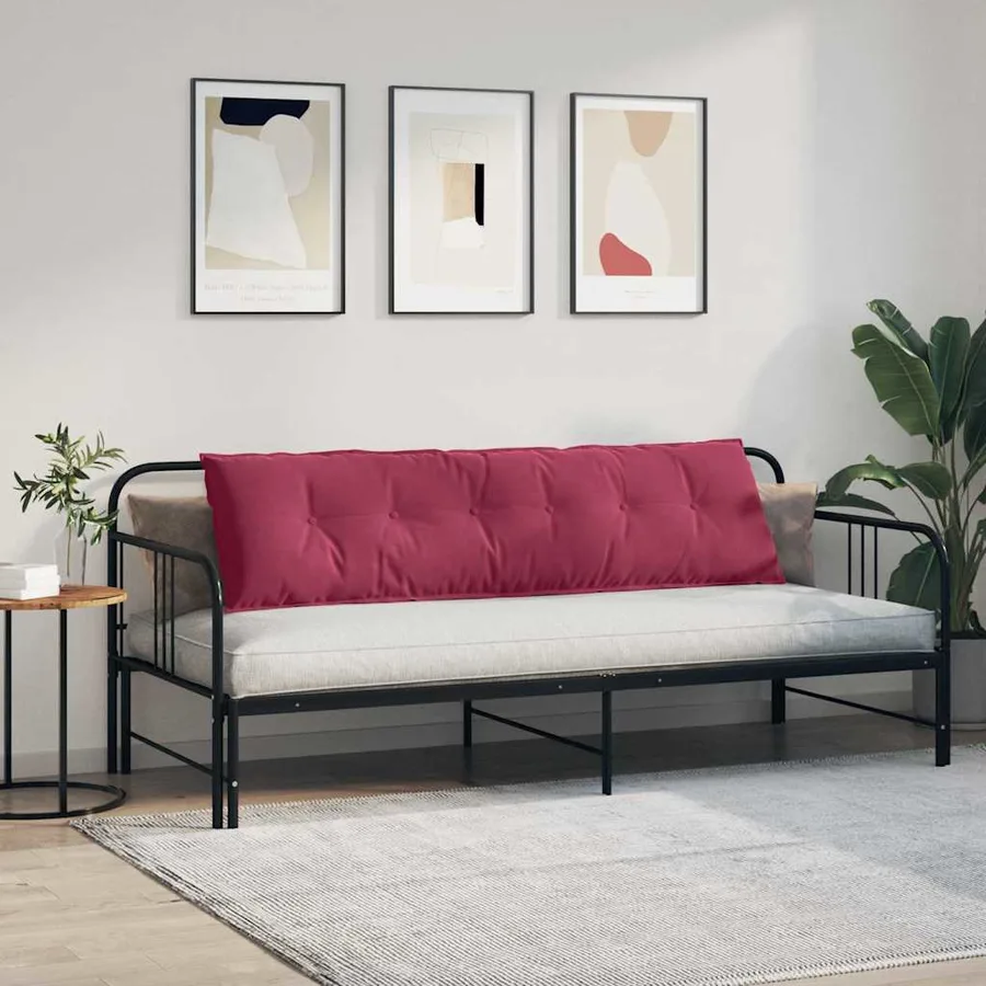 Coussin de Dos Bordeaux 180 x 50 cm Tissu en velours côtelé - 4