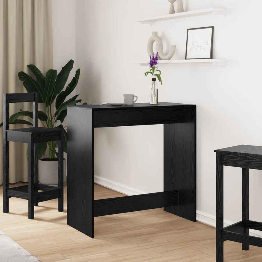 Table de bar Chêne noir 102 x 50 x 103,5 cm Bois d'ingénierie