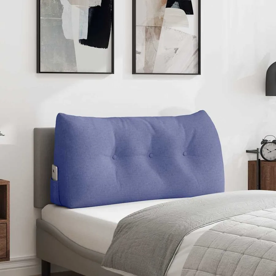 Coussin de Dos Bleu denim 100 x 24 x 50 cm tissu