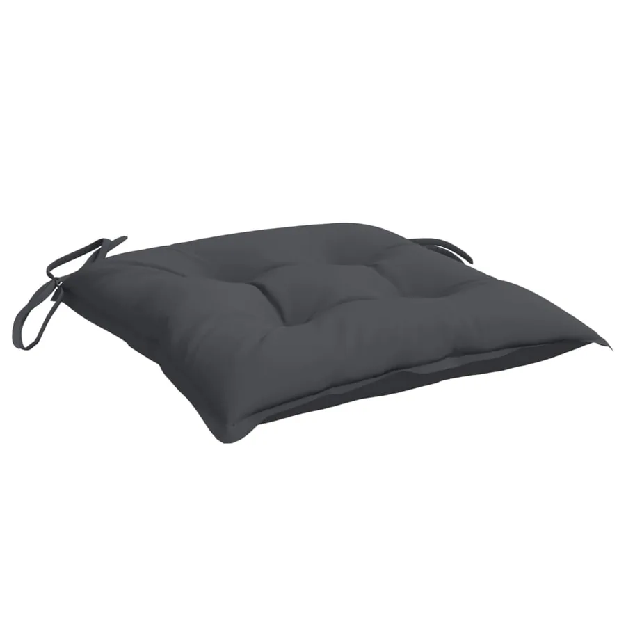 Coussins de chaise lot de 2 anthracite 40x40x7 cm tissu oxford - 5