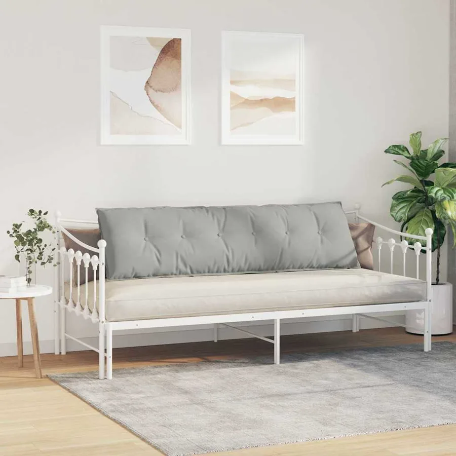 Coussin de Dos Gris clair 180 x 50 cm Tissu en microfibre - 4