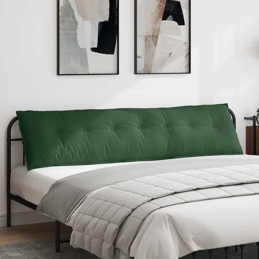 Coussin de Dos Vert Jungle 200 x 50 cm Tissu en velours côtelé