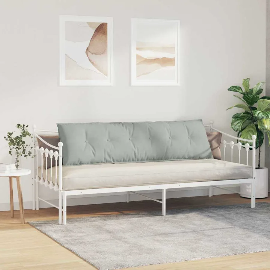 Coussin de Dos Gris clair 180 x 50 cm Tissu en velours côtelé - 4