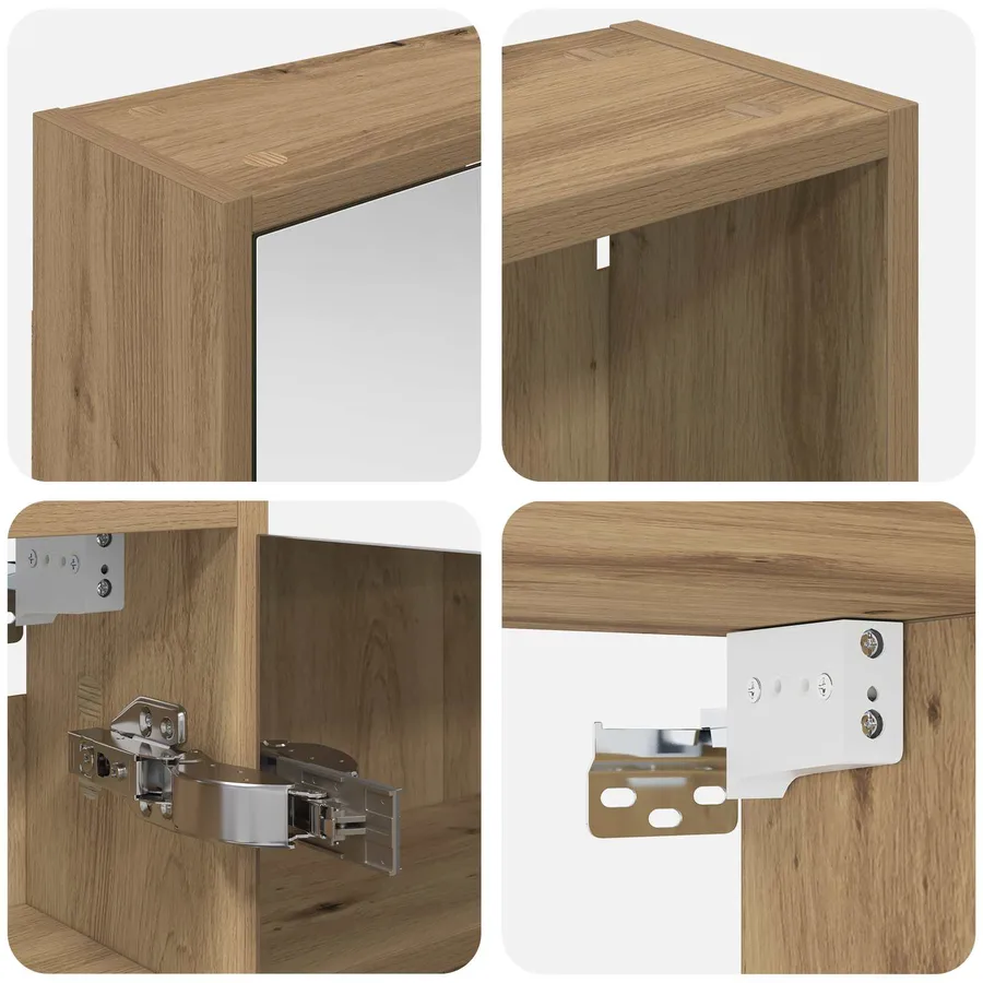 Ensemble de Meubles de Salle de Bain 3 pc 126 x 16 x 62.5 cm - 8
