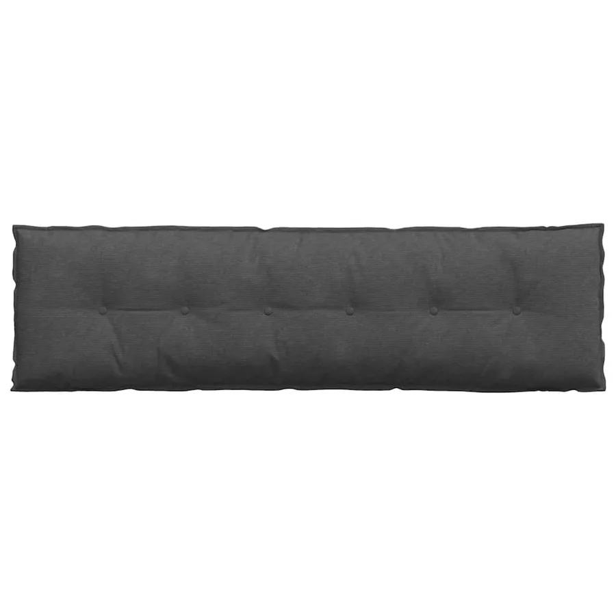 Coussin de Dos Gris foncé 180 x 50 cm Tissu en velours côtelé - 6