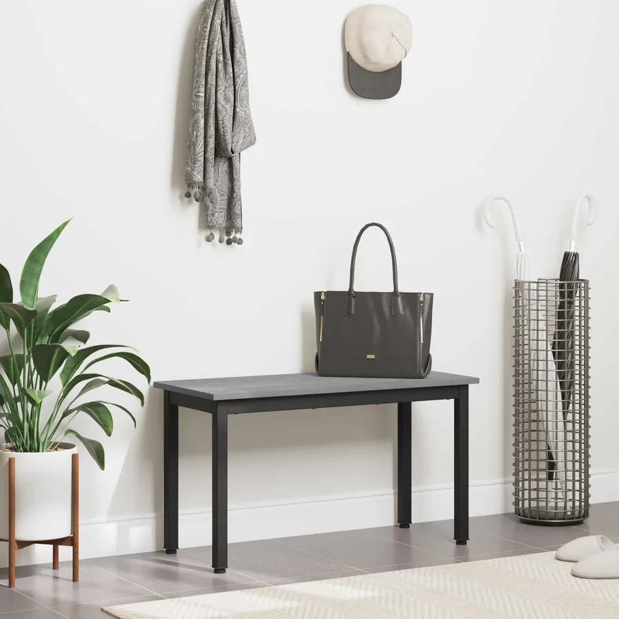 banc Gris Sonoma 80 x 35 x 45 cm Bois d'ingénierie - 4