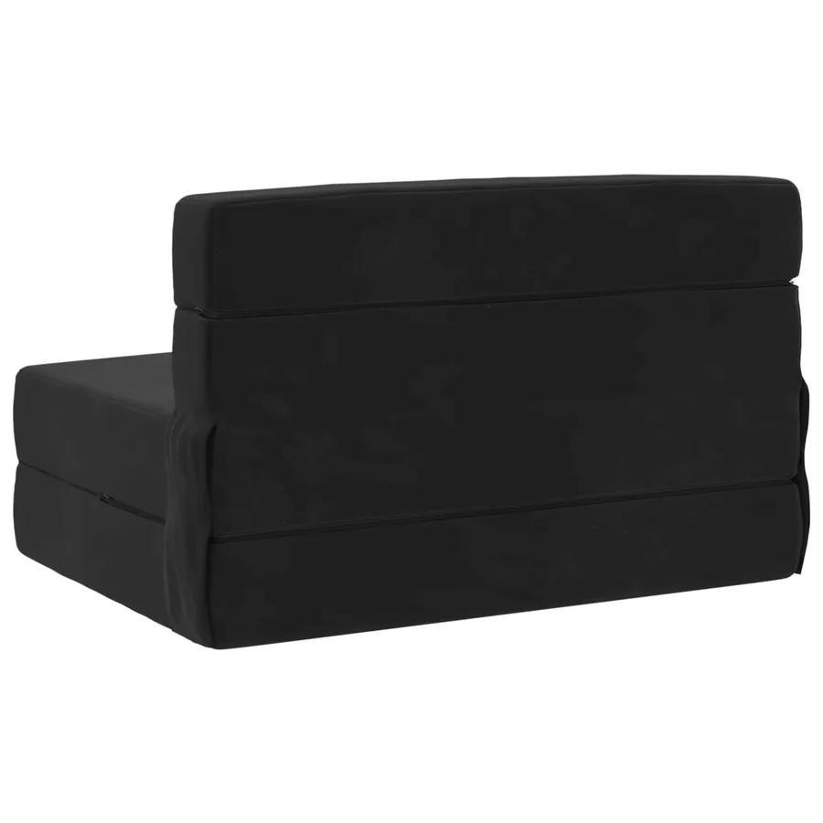 Canapé-lit pliable Noir 70 x 72 x 60 cm Tissu - 5