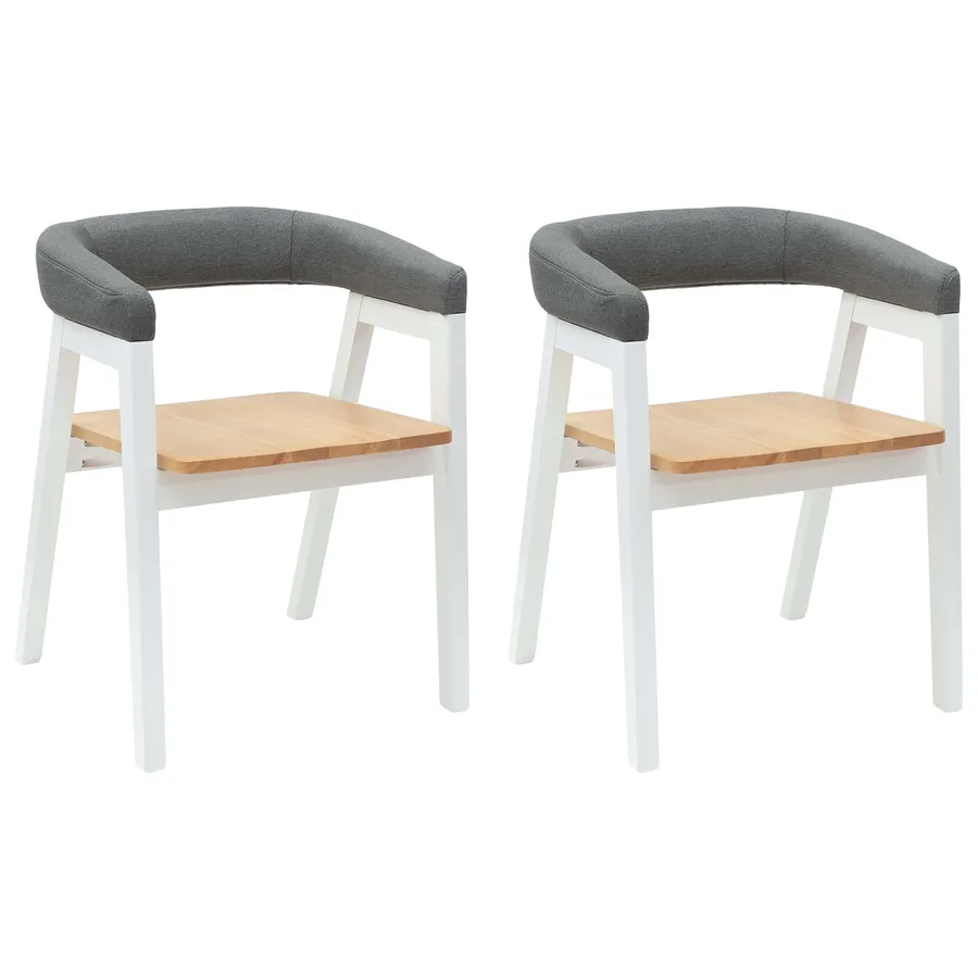 Chaises de salle à manger 2 pcs Blanc 54 x 57 x 73 cm - 2