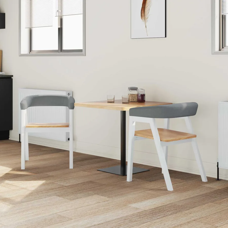 Chaises de salle à manger 2 pcs Blanc 54 x 57 x 73 cm - 3