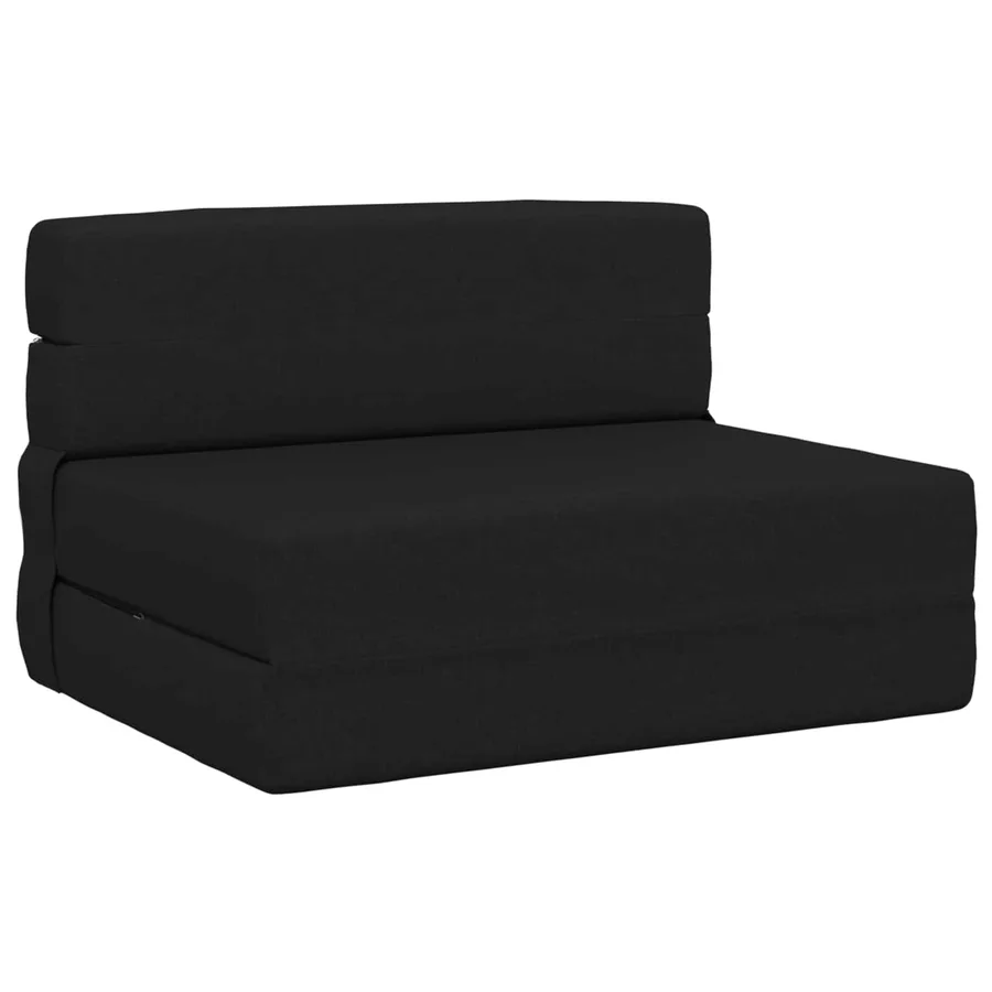 Canapé-lit pliable Noir 70 x 72 x 60 cm Tissu - 2
