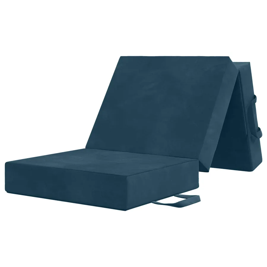 Canapé-lit pliable 75 x 63 x 45 cm Bleu - 3