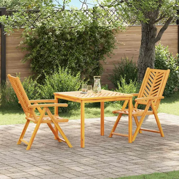 Ensemble de salle à manger pour jardin 3 pc Marron