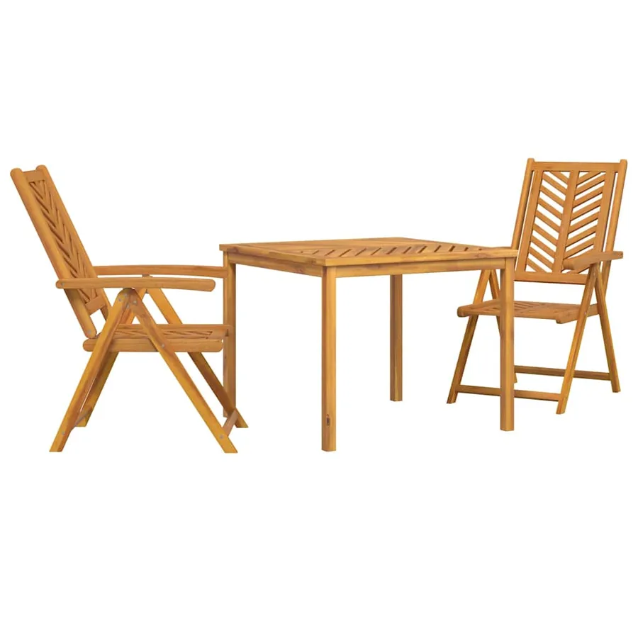 Ensemble de salle à manger pour jardin 3 pc Marron - 2