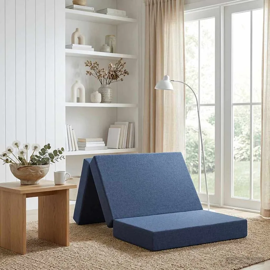 Canapé-lit pliable 90 x 67 x 45 cm Bleu