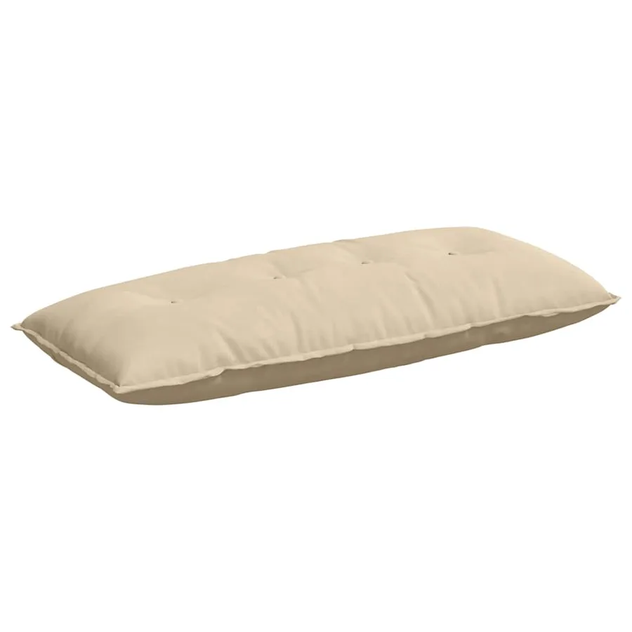 Coussin de Dos Crème 120 x 50 cm Tissu en microfibre - 2