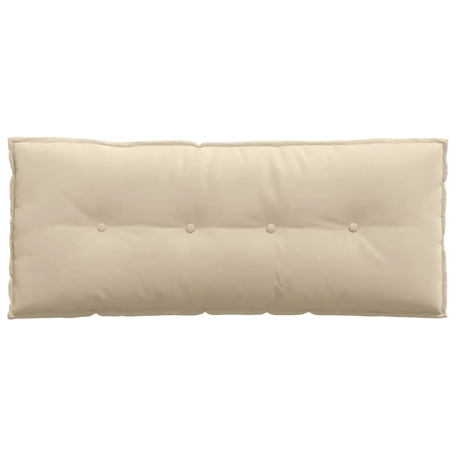 Coussin de Dos Crème 120 x 50 cm Tissu en microfibre - 6
