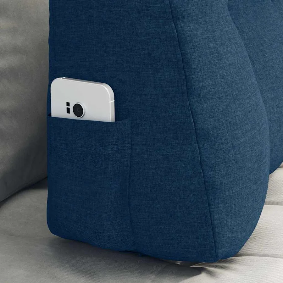 Coussin de Dos Bleu 80 x 24 x 50 cm tissu - 5