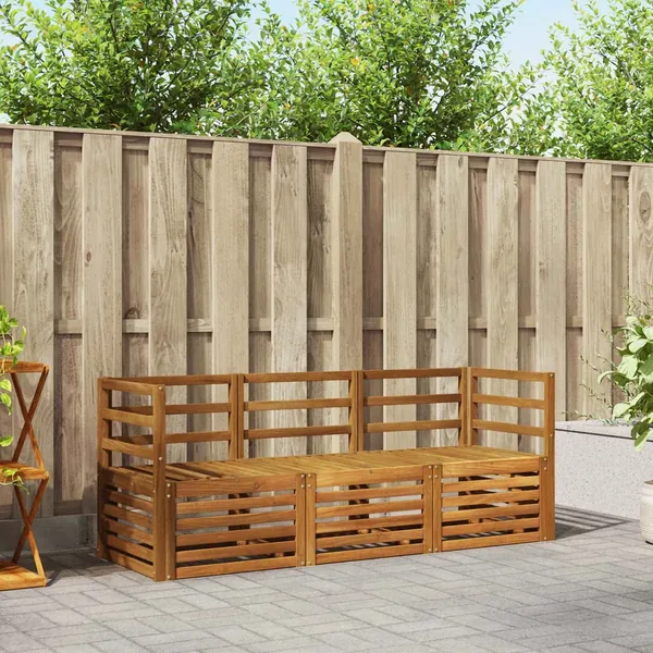 Ensembles de canapés 3 pcs Naturel Bois d'Acacia Massif