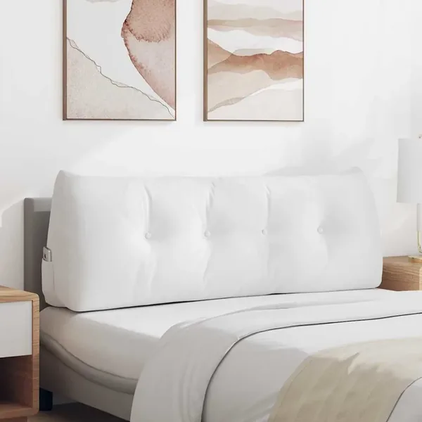 Coussin de Dos Blanc 140 x 24 x 50 cm tissu
