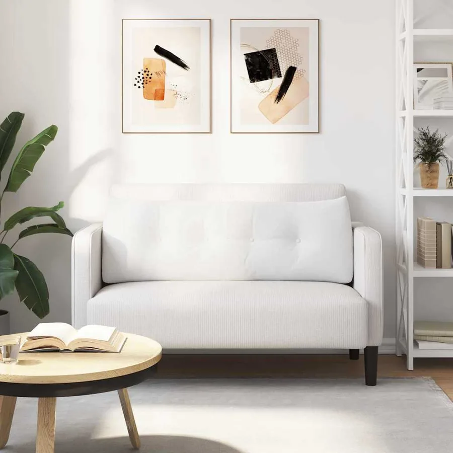 Coussin de Dos Blanc 140 x 24 x 50 cm tissu - 4
