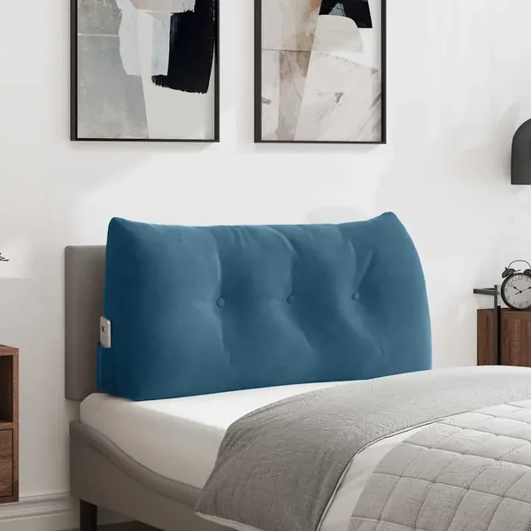 Coussin de Dos Bleu 100 x 24 x 50 cm Velours