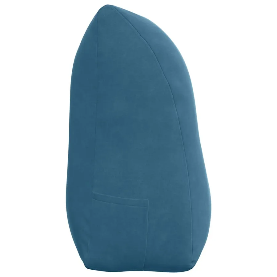 Coussin de Dos Bleu 100 x 24 x 50 cm Velours - 7