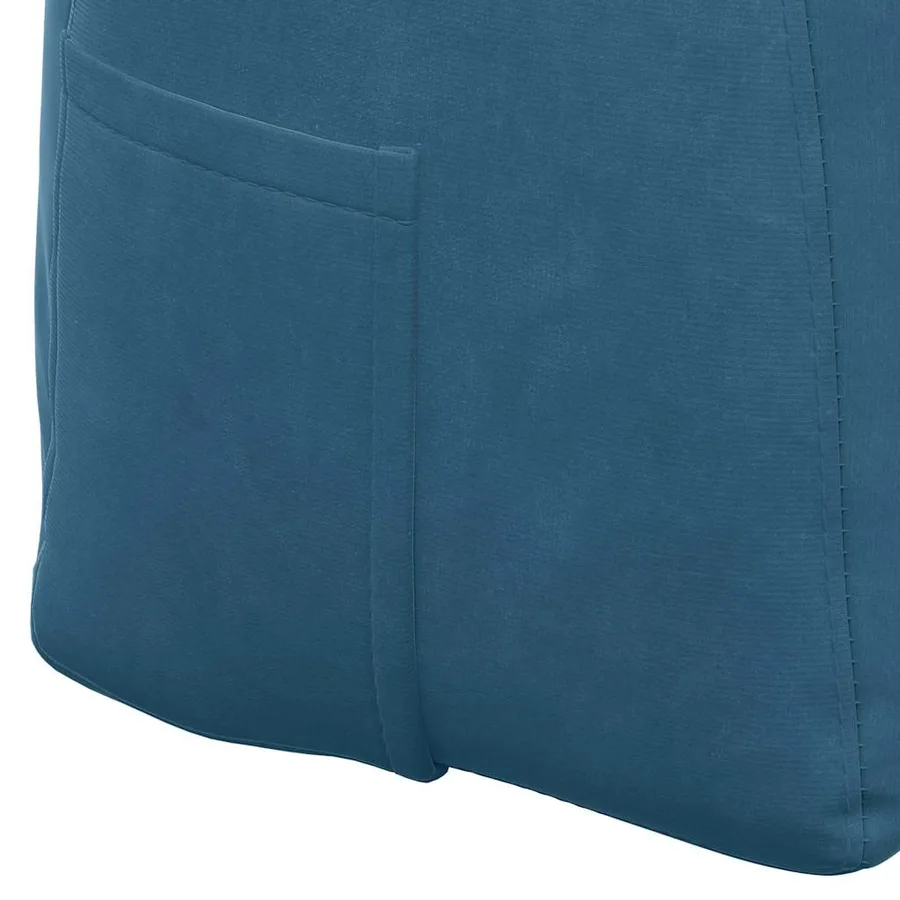 Coussin de Dos Bleu 100 x 24 x 50 cm Velours - 9