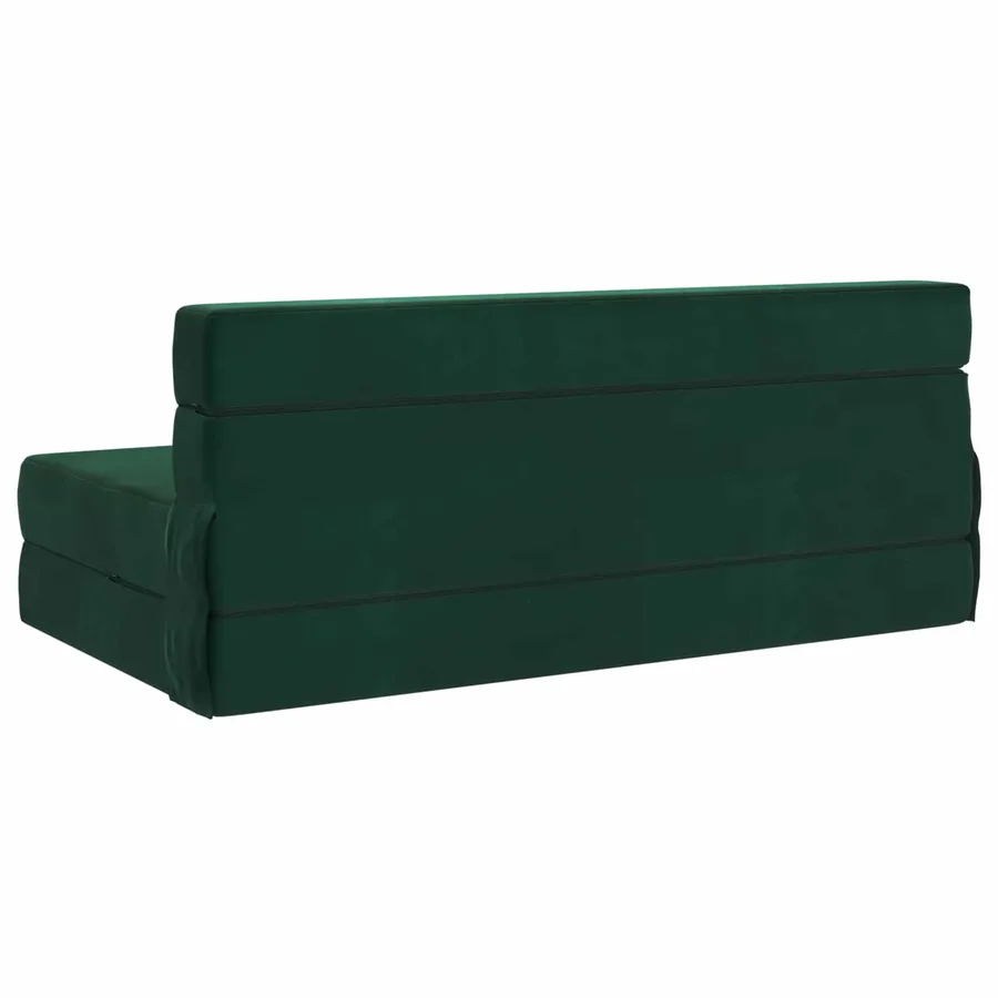 Canapé-lit pliable Vert foncé 152 x 86,5 x 60 cm Tissu - 5