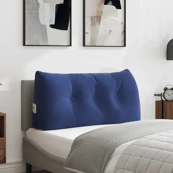 Coussin de Dos Bleu police 100 x 24 x 50 cm Velours